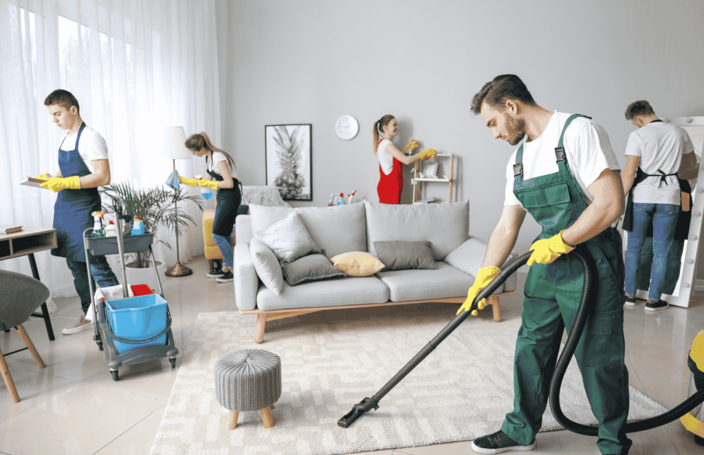 Pre-cleaning Inspection of Carpet Cleaning Slough